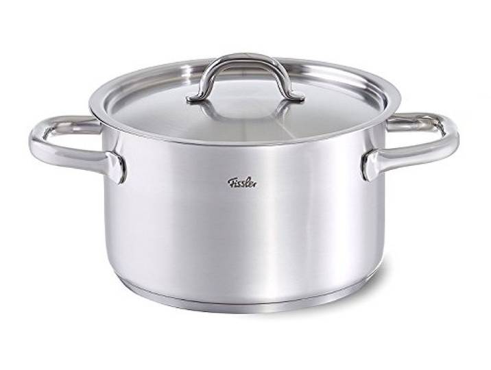 Fissler Family Line/Edelstahl-Topf (Ø 24 cm, 5,3 L) Kochtopf mit Metall-Deckel - Induktion