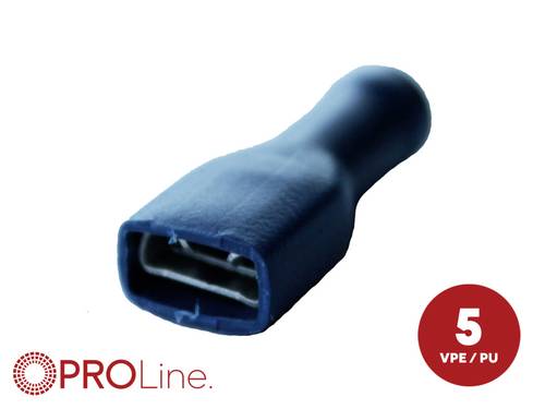 ACV 346324-1-5-p Steckzunge Steckdicke: 0.8mm Vollisoliert Blau 5 St. Piece