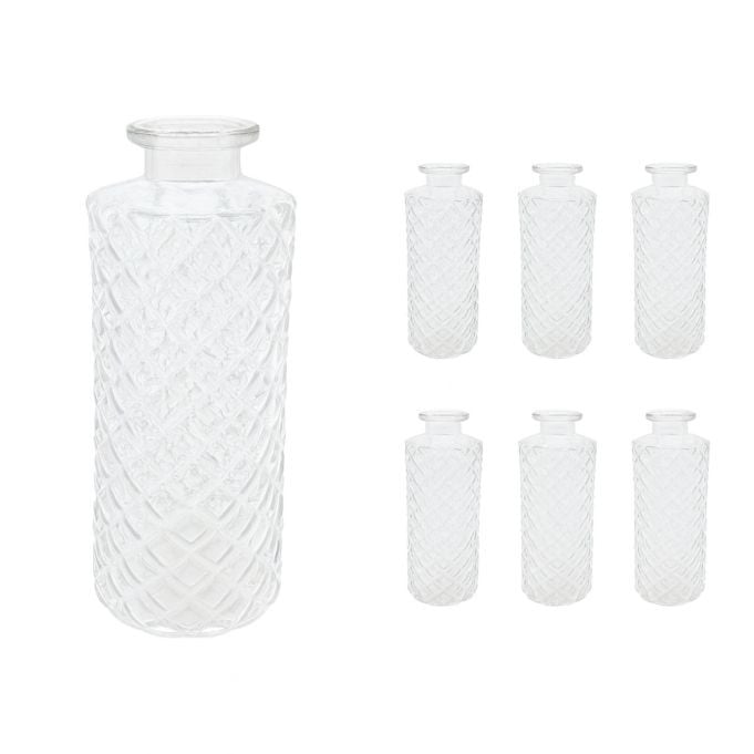 Relaxdays Set van 6 Glazen Vaasjes voor Decoratie