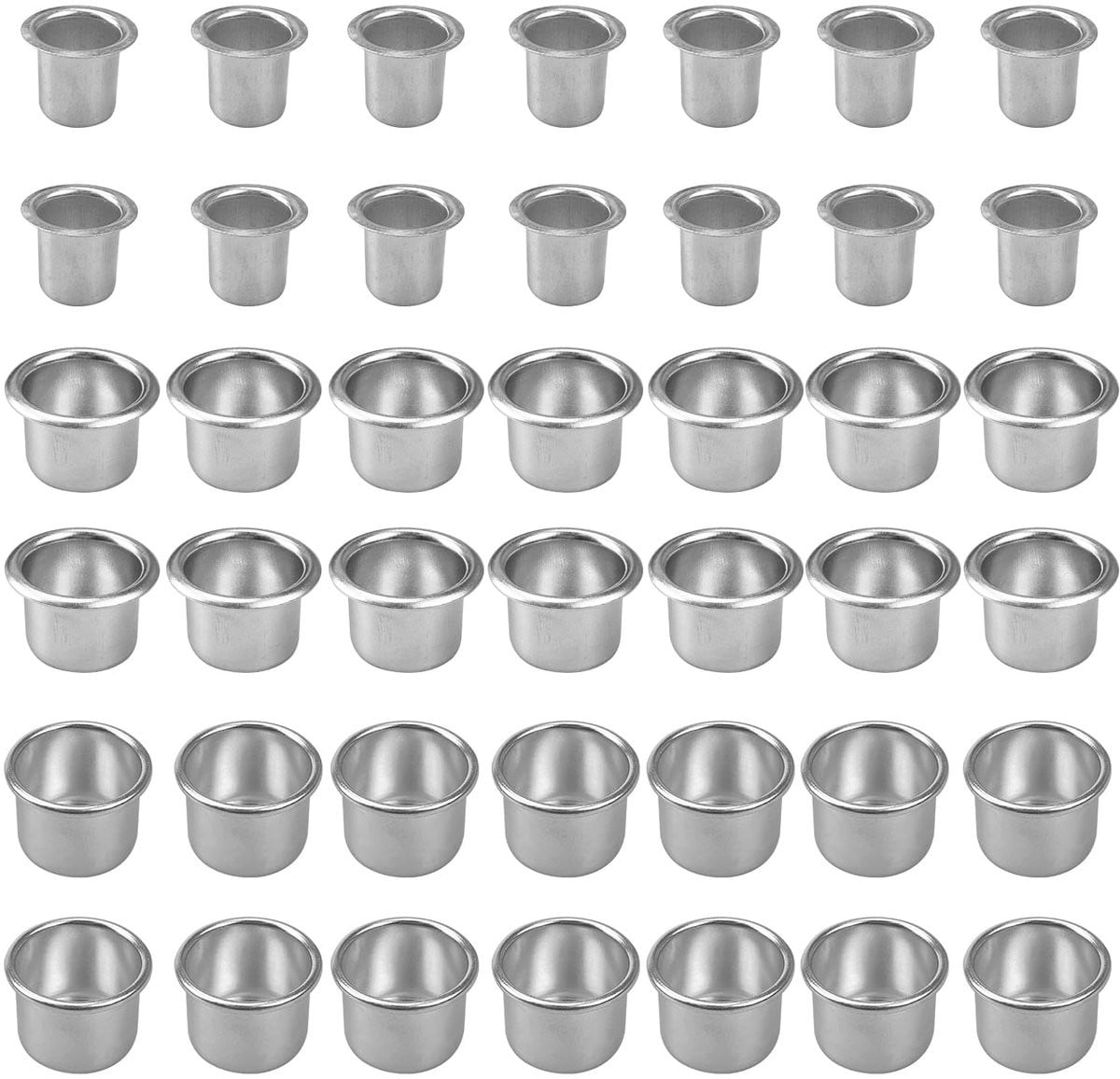 Set van 42 hittebestendige aluminium mini metalen tealight kaarsenhouders