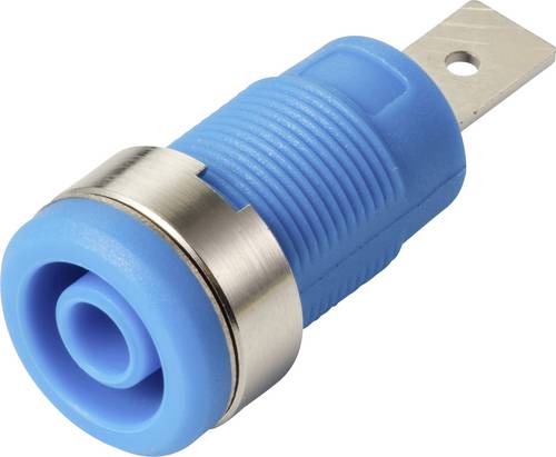 TRU COMPONENTS MP-32 blau Sicherheits-Einbaubuchse Buchse, gerade Stift-Ø: 4mm Blau Bulk