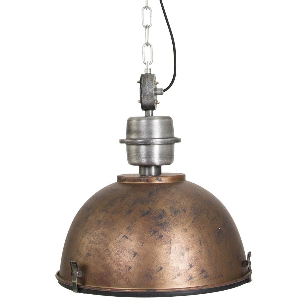 Steinhauer Bikkel industriële hanglamp koper/koper, Ø 42 cm
