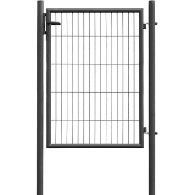 Zauneinzeltür GARDEN 'N' MORE "Einzeltor Standard", grau (anthrazit), B:100cm H:125cm, Stahl, Tore, 125 cm hoch, anthrazit