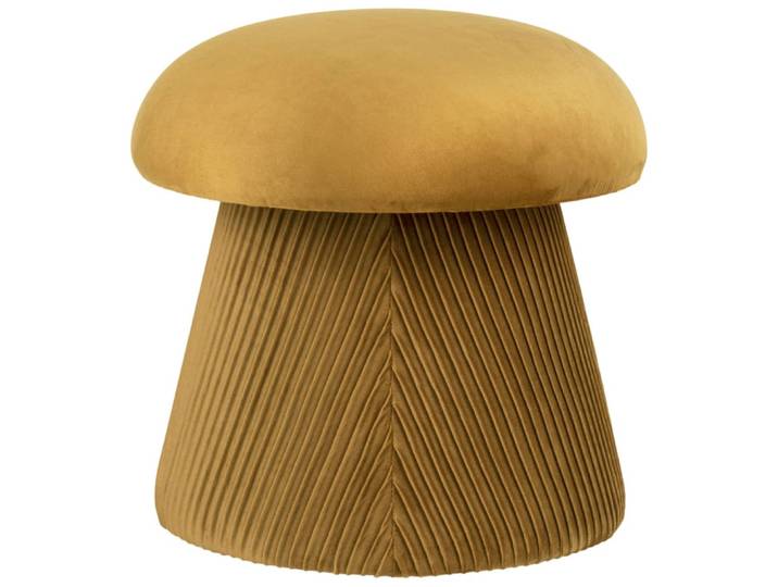 Pouf en velours ocre ø41 cm