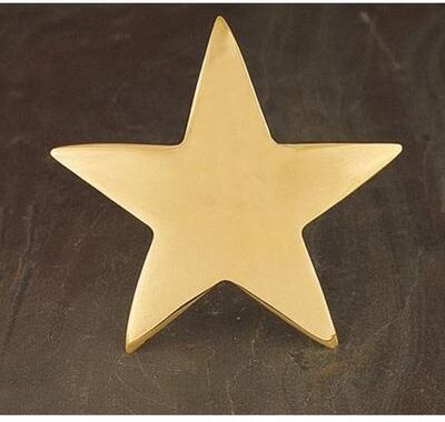 Gold Star Napkin Ring Set of 6