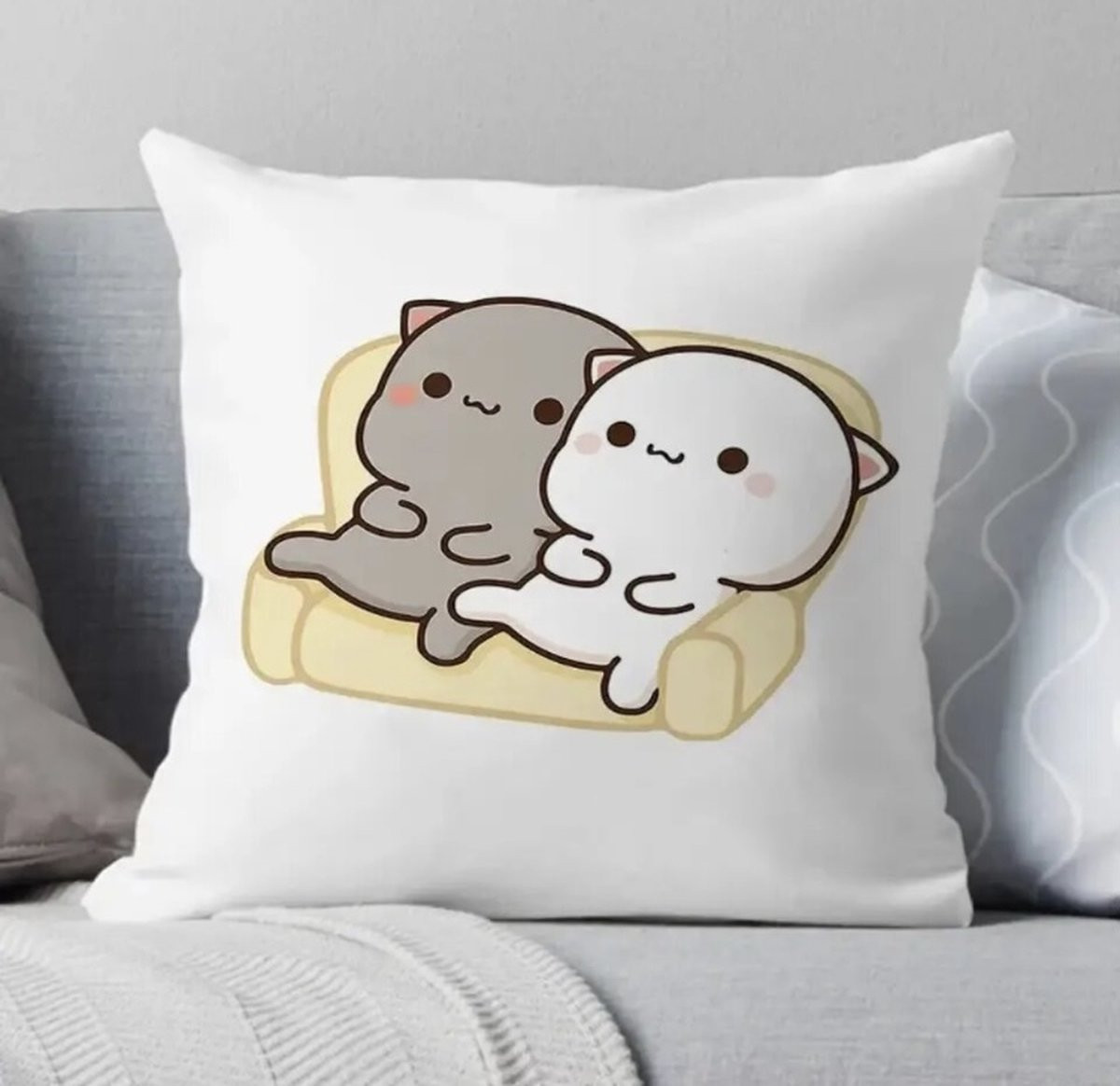 Velvet Cuddle Cats Collection kussenhoes 45 x 45 cm