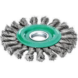 Lessmann, Bürstenwerkzeug, Rundbürste Ø 125 mm Bohrung Drahtstärke 0,5 mm Edelstahl 14 mm 12500 min-1