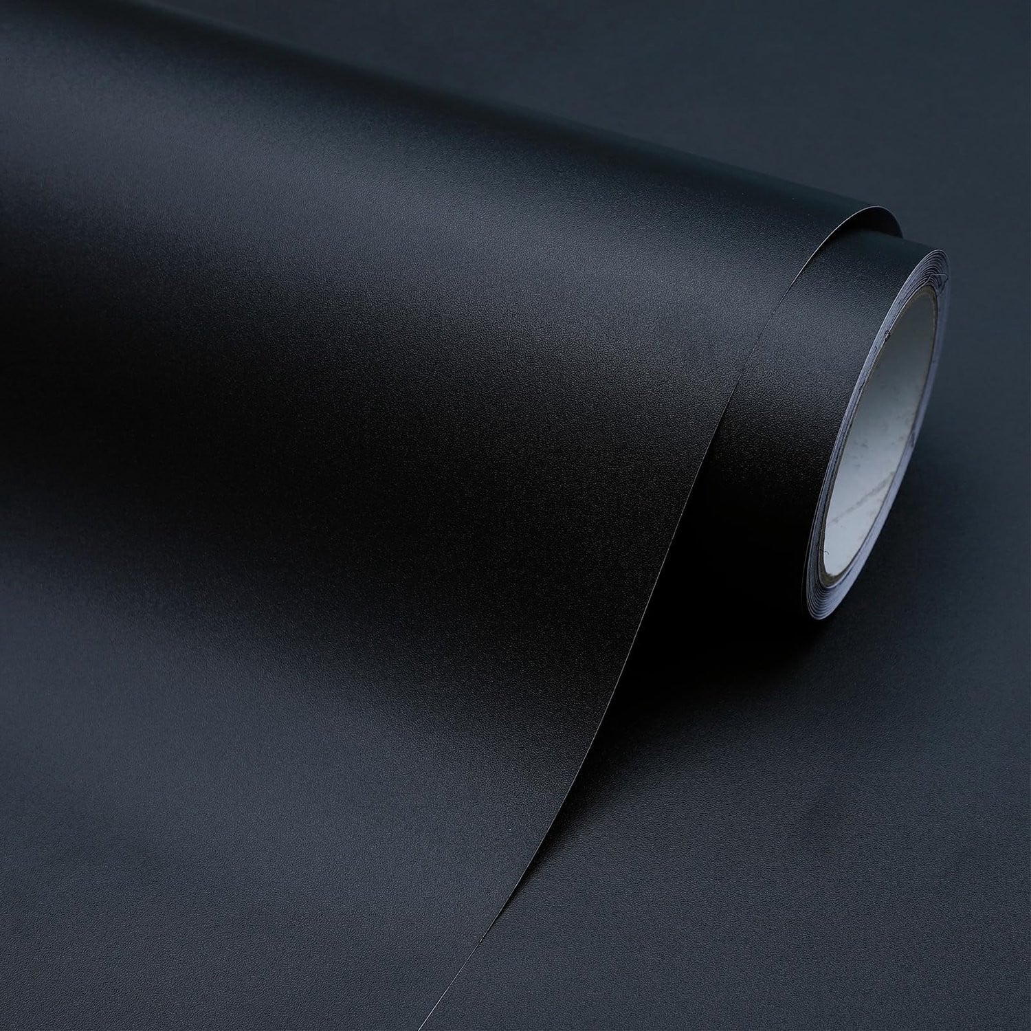 Pahylik Zwarte zelfklevende meubelfolie, effen PVC, 40 x 300 cm