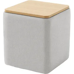 Ablagetisch HOME AFFAIRE "Kyro, Stauraum mit Tischplatte Eiche, Breite 40 cm", silber, B:40cm H:46cm T:40cm, 100% Polyester, Tische, Ablagetisch, Stylisch, handlich und praktisch für dein Schlafzimmer