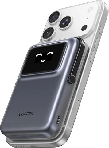 UGREEN 10000mAh Mini Magnetic Wireless Robot 20W Power Bank With Holder