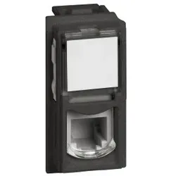 Legrand KG4258RJ11 LivingNow 1-modulige Telefondose RJ11 in der Farbausführung Black