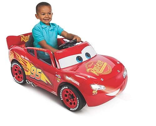 Huffy Disney Cars Lightning McQueen Elektrische Kinderauto 6V met licht en geluid