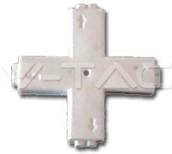 V-Tac Connettore A Croce Cross Per Strisce Led Smd3528 Mod. 3509