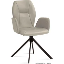 ARMLEHNSTUHL (8er-Set) Davita 58x92x60 Schwarz/Natur