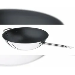 GastroSUS 3-Schicht-Stielwok Trigon mit DIAMAS PRO Antihaft-Beschichtung, Edelstahl, 36 cm