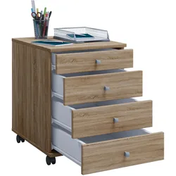 VCM, Rollcontainer, Holz Büroschrank Rollcontainer Lona mit Schublade (42 x 50 x 57 cm)