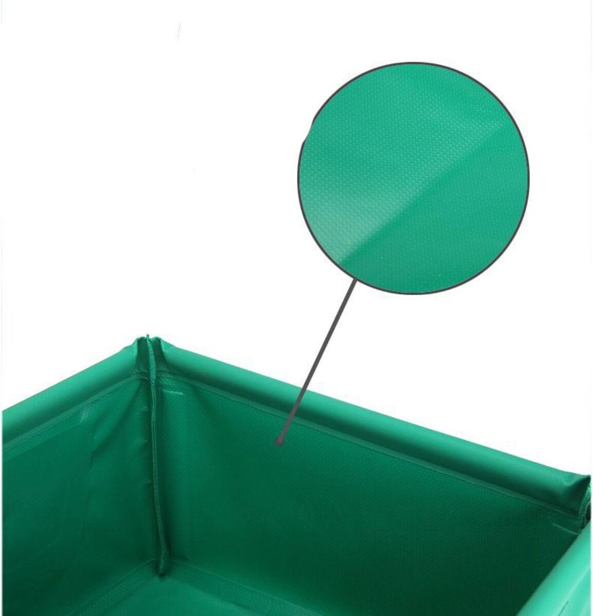 INF Bassine d'eau pliable 15L en PVC avec piliers renforcés - Bassine de lavage portable et pliante Vert