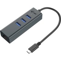 USB-C Metal HUB 3 Port Giga, USB-Hub anthrazit