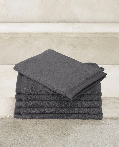 De Witte Lietaer Excellence washandje Dark Grey 16 x 21 cm