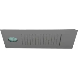 Kludi-ASANA Kopfbrause 60x30 cm mit Waterfall-Effekt und Ambience-Licht in Gunmetal