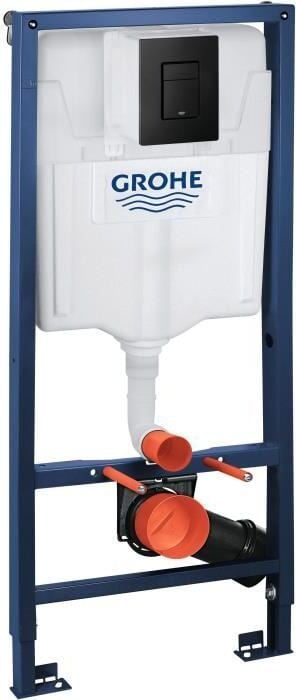 GROHE Solido 3-in-1 WC-compleetset met spoelreservoir GD 2 en bedieningsplaat Even, installatiehoogte: 1,13 meter