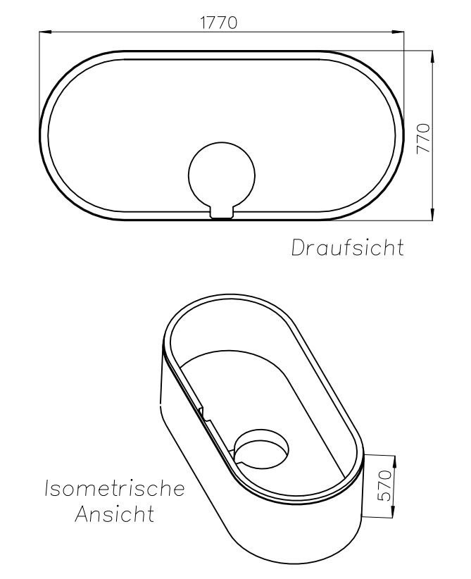 Neuesbad Wannenträger für Polypex Bahamas 180x80 oval SW85300