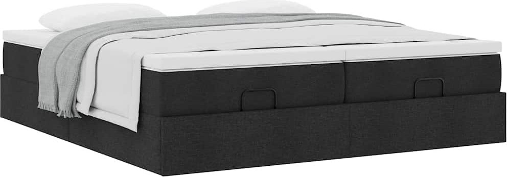 Prolenta Ottomans bed met opbergbox en matras, 160x200 cm, bekleed textiel