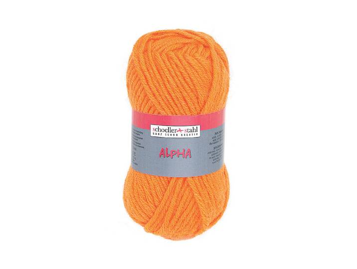 Schoeller + Stahl Alpha Mützengarn Neonorange 50 g