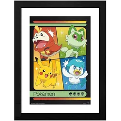 GB Eye, Bilder, Pokemon Framed Print Scarlet & Violet Starters (30x40) (30.50 x 40.60 cm)