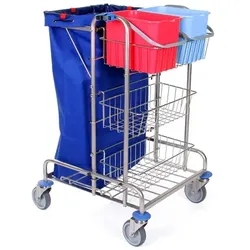 Floorstar PW 1 2-120 ES ESTAWA Putzwagen Putzwagen 1 - Edelstahl mit Halterahmen 2 x 120 l