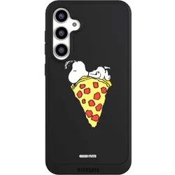 Nivocase Handyhülle für Samsung Galaxy S23 FE Hülle NIVOpure Case Schwarz Pizza Peanuts Snoopy (Samsung Galaxy S23 FE), Smartphone Hülle, Schwarz