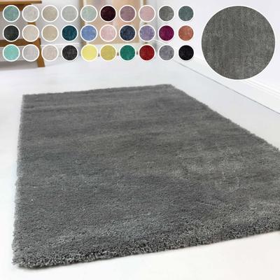 Hochflor-Teppich ESPRIT "Relaxx ESP-4150", grau, H:25mm Ø:120cm, Kunstfaser, Teppiche, Wohnzimmer, sehr große Farbauswahl, weicher dichter Hochflor
