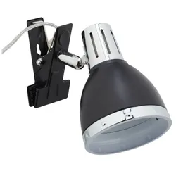 Relaxdays Klemmspot Retro schwarz Schwarz,Silber