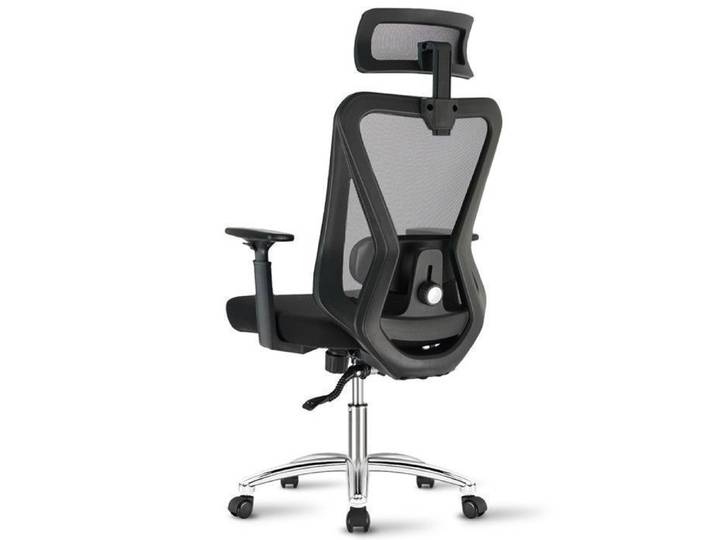 Durrafy Chaise de Bureau Ergonomique Inclinaison Verrouillable à 130°Chaise de Bureau Appui-Tete Reglable&Soutien Lombaire 150kg