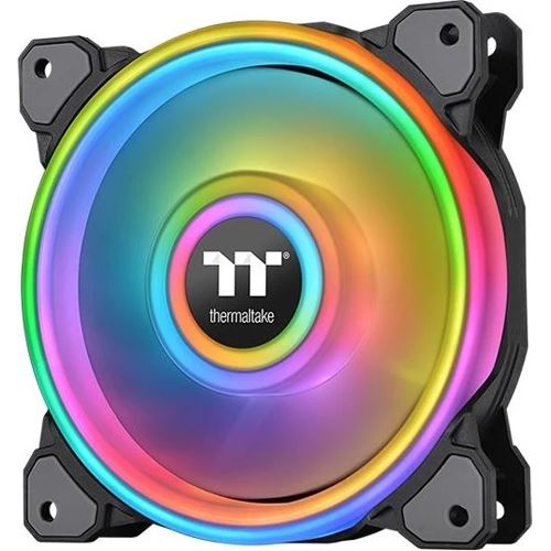 120x120x25mm Thermaltake Riing Quad 12 RGB PWM Single Pack schwarz