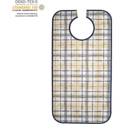 Suprima Ess-Schürze Polyester mit Druckknopfverschluss blau kariert 90 x 45cm 1 Stück