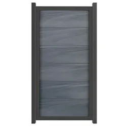 GroJaViento Zaunelement Farbe: Steingrau co-extrudiert Maß: 90x180cm Rahmen: Anthrazit