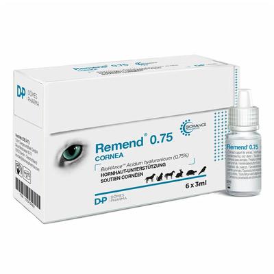 Remend Cornea Augenpflege-Gel f.Hund/Katze/Pferd 6x3 ml Augentropfen
