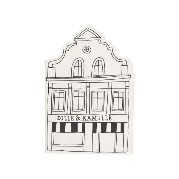 Dille & Kamille Notitieblok met silhouet geveltje, 20 x 15 cm