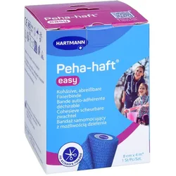 PEHA-HAFT easy Fixierbinde 8 cmx4 m blau