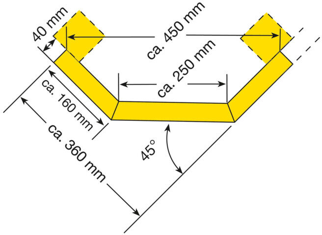 Moravia Planche de battage angle extérieur kb jaune (198.23.160)