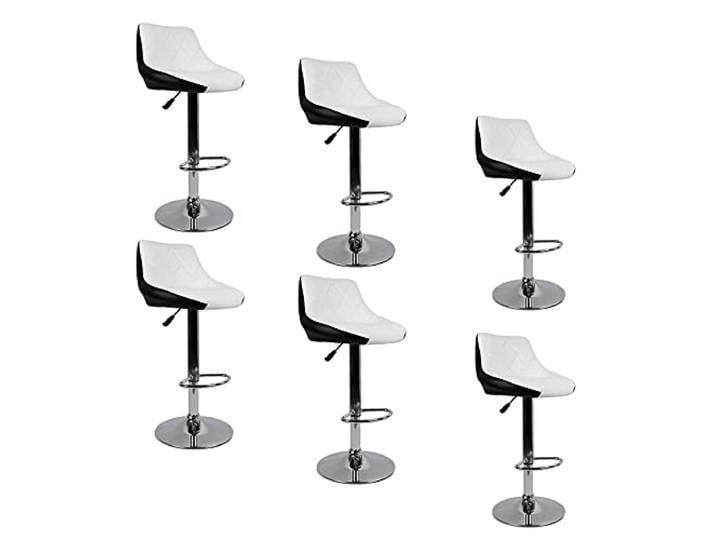 LANTUS 6 Barhocker,6 x Hocker, Barhocker Barstuhl Tresenhocker Stuhl drehbar und höhenverstellbar Tresen Hocker Kunstleder