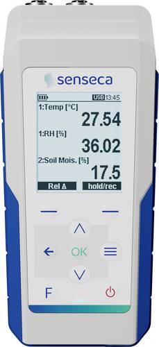 Senseca 486136 PRO D05.2 Multi-Datenlogger Messgröße Temperatur, Luftfeuchtigkeit, Luftdurchsatz, Druck, Beleuchtungsstärke, CO2