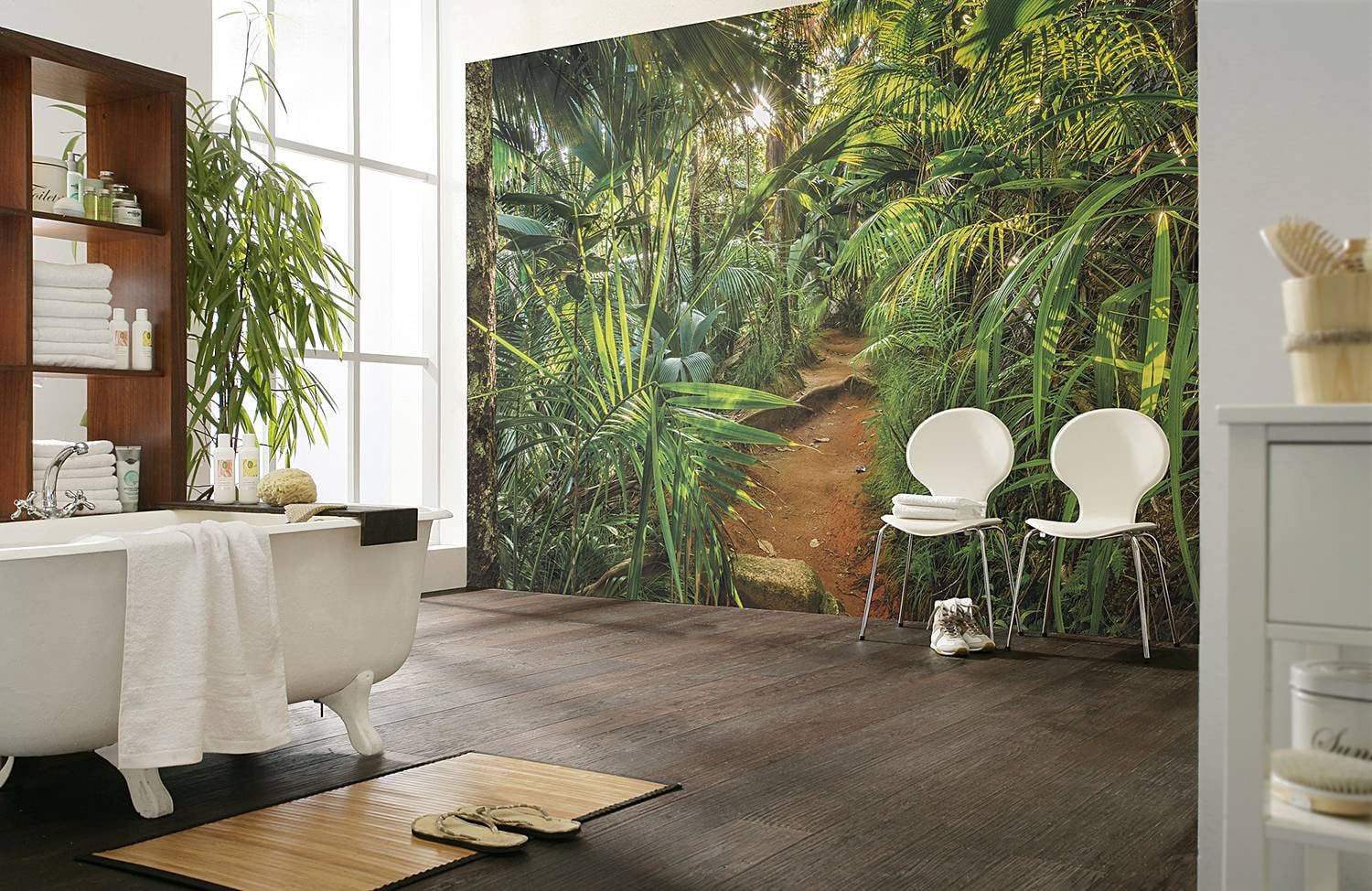 home24 Fotobehang Jungle Trail B: 368 cm, H: 254 cm