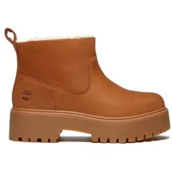 Timberland für Damen. TB0A283GEM71 Stiefeletten aus Leder mit warmem Futter Stone Street braun (40 W), 1 bis 3 cm, Keine, Lässig