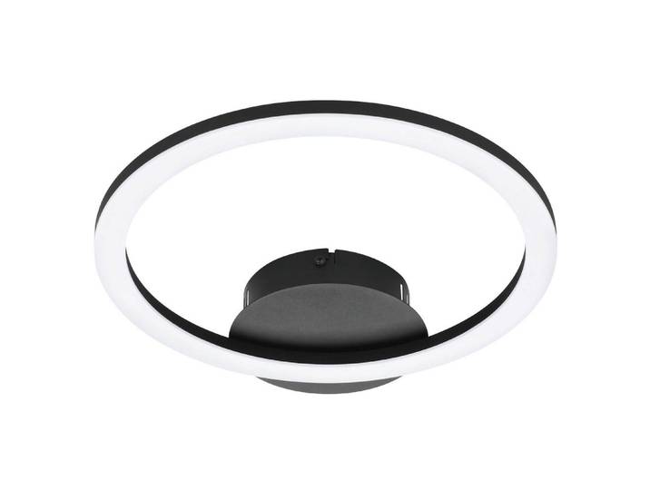 Connect Z Deckenleuchte Parrapos-Z, Schwarz, Weiß, Metall, Kunststoff, rund, 30x4.5x34 cm, ZigBee-Technologie, Smartphone-Steuerung, Lampen & Leuchten, Innenbeleuchtung, Smart-Home-Lampen, Smart Home Deckenleuchten