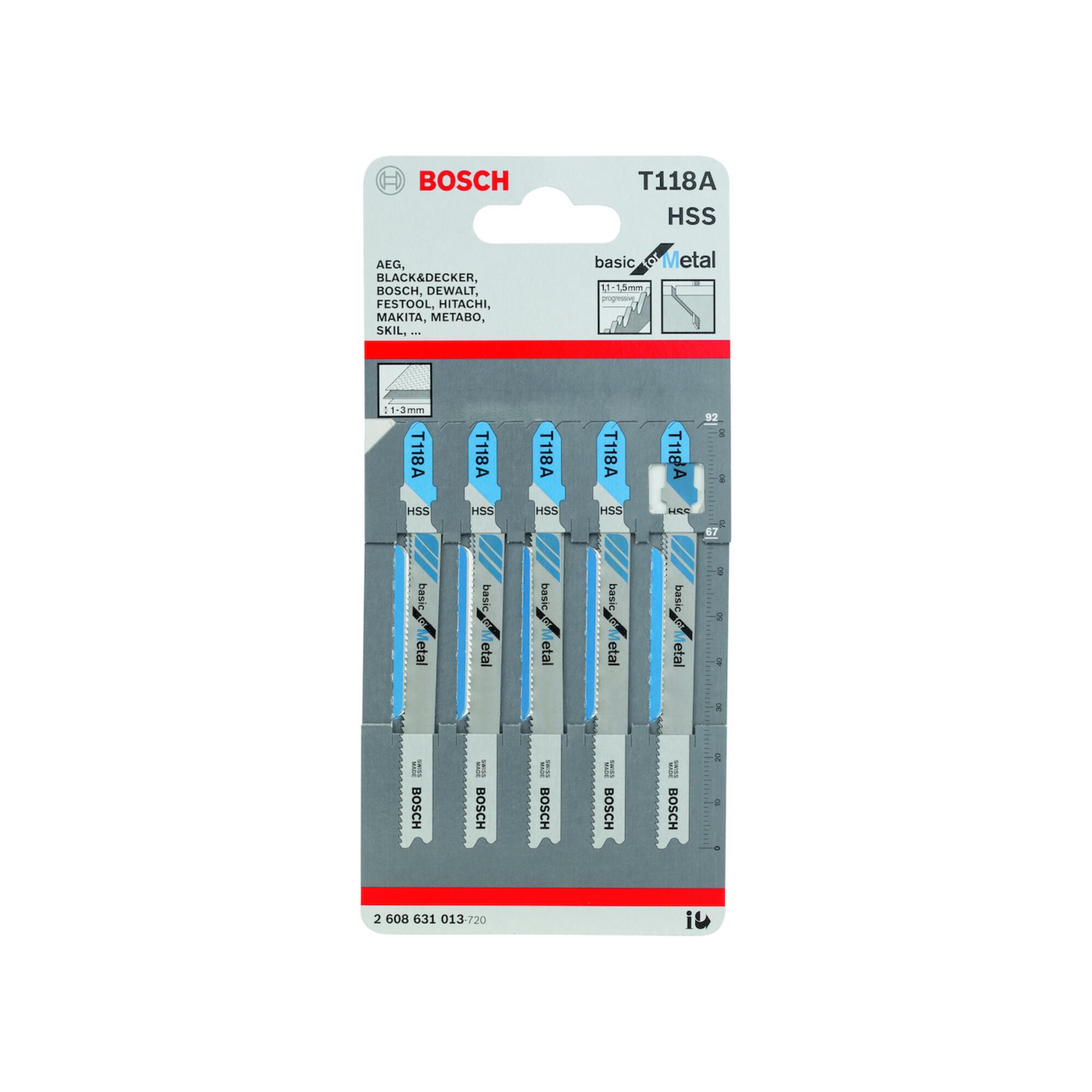 BOSCH Stichsägeblatt T 118 A, Basic for Metal (2608631013)