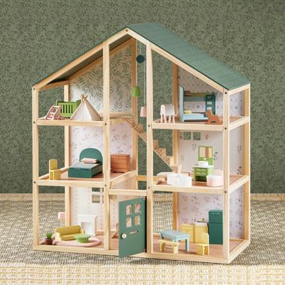 Tiny Land® Sweetwood Evergreen Dollhouse withoust Dolls