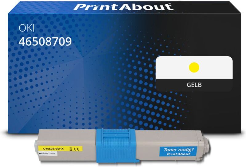 PrintAbout Toner kompatibel mit OKI 46508709 - Gelb