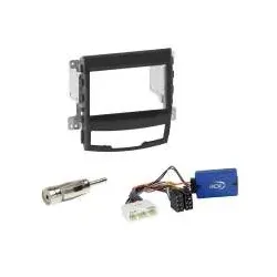 Set: Doppel DIN Blende + Multilead Lenkradadapter für SSangyong Korando (CK) ...